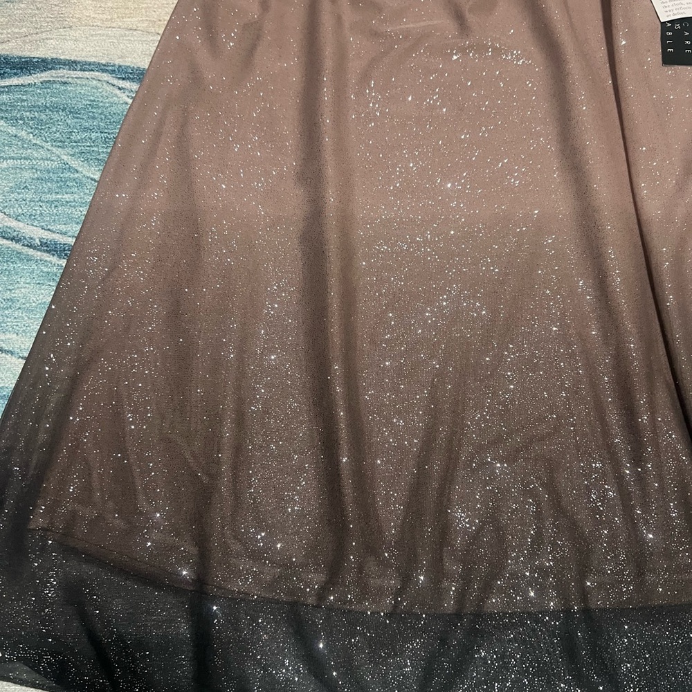 Sara Michelle Sparkling New Brown Skirt